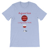 Zodiac Aquarius Sign Compatibility Unisex T-Shirt - TreasureNoni