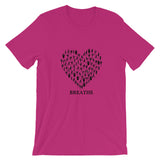 Yoga Heart Breathe Short-Sleeve Unisex T-Shirt - TreasureNoni