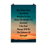 Inspirational Wall Art, Strength Quote Poster, Survivor Quote - TreasureNoni
