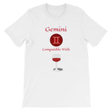 Zodiac Gemini Sign Compatibility Unisex T-Shirt - TreasureNoni