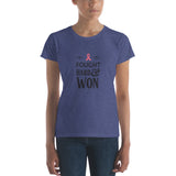 Breast Cancer Survivor, Breast Cancer Awareness, Pink Ribbon Women's short sleeve t-shirt - TreasureNoni