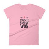 Breast Cancer Survivor, Breast Cancer Awareness, Pink Ribbon Women's short sleeve t-shirt - TreasureNoni