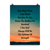 Inspirational Wall Art, Strength Quote Poster, Survivor Quote - TreasureNoni