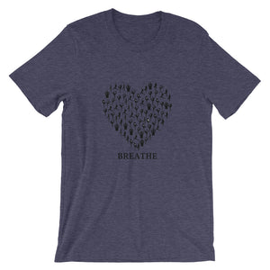 Yoga Heart Breathe Short-Sleeve Unisex T-Shirt - TreasureNoni