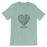 Yoga Heart Breathe Short-Sleeve Unisex T-Shirt - TreasureNoni