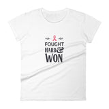 Breast Cancer Survivor, Breast Cancer Awareness, Pink Ribbon Women's short sleeve t-shirt - TreasureNoni