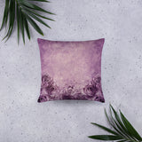 Floral Design Throw Pillows, Purple Floral Design Throw Pillow - TreasureNoni