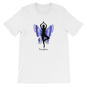 Yoga Lovers Butterfly T-Shirt Inspiration Transformation and Growth Graphic T-Shirt For Women - TreasureNoni