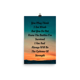 Inspirational Wall Art, Strength Quote Poster, Survivor Quote - TreasureNoni