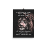 Inspirational Motivational Animal Theme Lion Poster - TreasureNoni