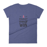 Breast Cancer Survivor, Breast Cancer Awareness, Pink Ribbon Women's short sleeve t-shirt - TreasureNoni