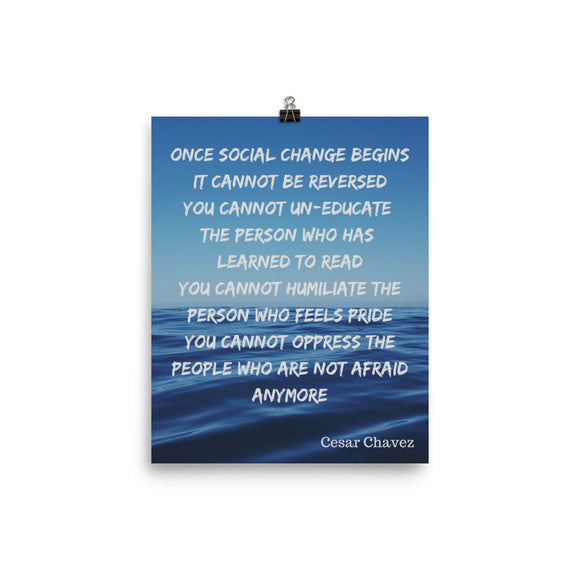 Cesar Chavez Inspirational Poster - TreasureNoni