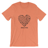 Yoga Heart Breathe Short-Sleeve Unisex T-Shirt - TreasureNoni