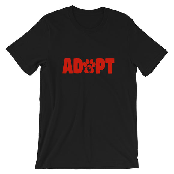 Pet Adoption, Adopt a Pet, Pet Paw Short-Sleeve Unisex T-Shirt - TreasureNoni