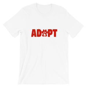 Pet Adoption, Adopt a Pet, Pet Paw Short-Sleeve Unisex T-Shirt - TreasureNoni