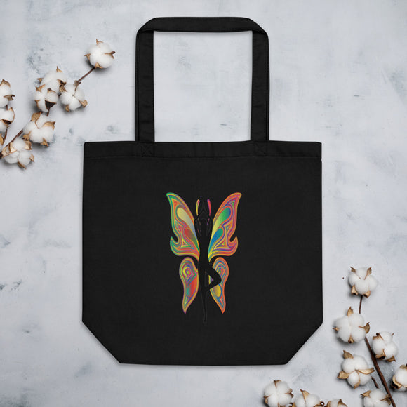 Yoga Lover Yoga Pose Butterfly Eco Tote Bag - TreasureNoni