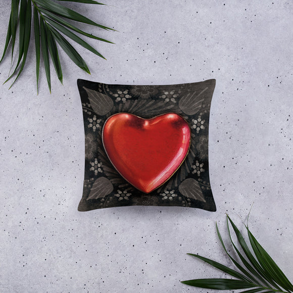 Heart Decorative Pillow, Heart Throw Pillow - TreasureNoni