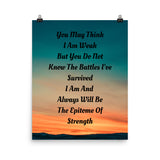 Inspirational Wall Art, Strength Quote Poster, Survivor Quote - TreasureNoni