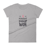 Breast Cancer Survivor, Breast Cancer Awareness, Pink Ribbon Women's short sleeve t-shirt - TreasureNoni
