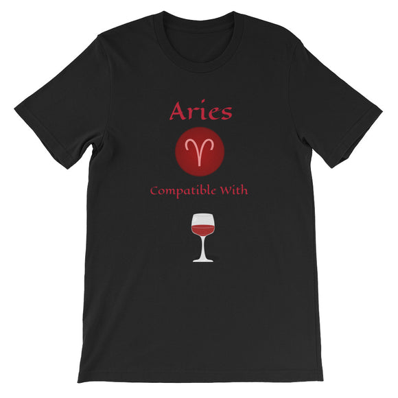 Zodiac Aries Sign Compatibility Unisex T-Shirt - TreasureNoni