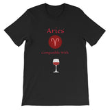 Zodiac Aries Sign Compatibility Unisex T-Shirt - TreasureNoni