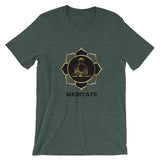 Buddha Meditate Short-Sleeve Unisex T-Shirt Meditation T-Shirt - TreasureNoni