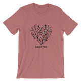 Yoga Heart Breathe Short-Sleeve Unisex T-Shirt - TreasureNoni