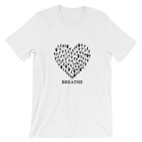 Yoga Heart Breathe Short-Sleeve Unisex T-Shirt - TreasureNoni