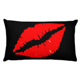 Red LIps Kiss Throw Pillow - TreasureNoni