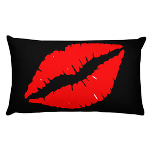Red LIps Kiss Throw Pillow - TreasureNoni