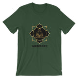 Buddha Meditate Short-Sleeve Unisex T-Shirt Meditation T-Shirt - TreasureNoni