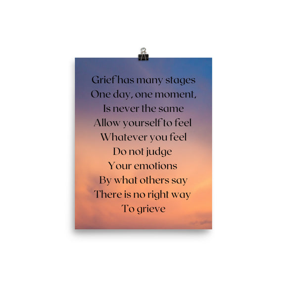 Loss Of A Loved One, Grief Quote, Strength Quote, Grief and Healing Poster - TreasureNoni