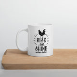 Rise and Shine Mother Cluckers Mug, Funny Chicken Mug, Humorous Coffee Mug, Animal Theme Mugs - TreasureNoni