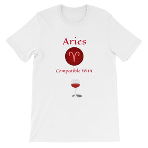 Zodiac Aries Sign Compatibility Unisex T-Shirt - TreasureNoni
