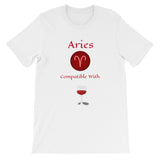 Zodiac Aries Sign Compatibility Unisex T-Shirt - TreasureNoni