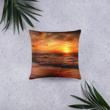 Sunset Design Decorative Pillow, Beach Throw Pillow - TreasureNoni