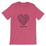 Yoga Heart Breathe Short-Sleeve Unisex T-Shirt - TreasureNoni
