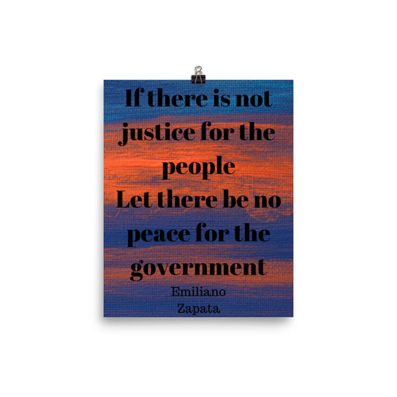 Inspirational Quote Mexican Revolutionary Emiliano Zapata Poster - TreasureNoni