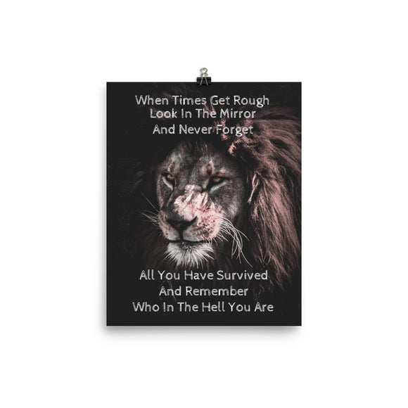 Inspirational Motivational Animal Theme Lion Poster - TreasureNoni
