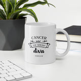 Cancer Picked The Wrong Diva #survivor Mug, Chemo Gift, Cancer Gift, Friend with Cancer, Chemo Survivor, Chemotherapy Gift, Cancer Support - TreasureNoni
