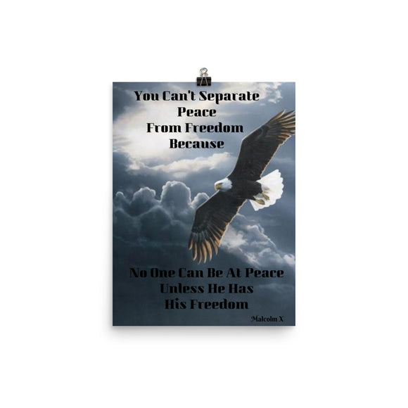 Malcolm X Inspirational Quote Poster - TreasureNoni