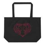 Horse Lover, Horse Owner Gift, Animal Inspired Large organic tote bag - TreasureNoni