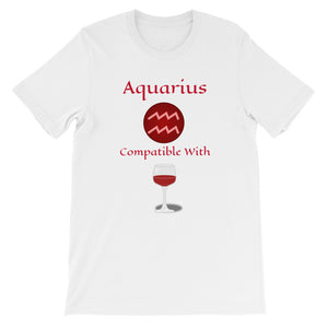 Zodiac Aquarius Sign Compatibility Unisex T-Shirt - TreasureNoni