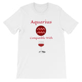 Zodiac Aquarius Sign Compatibility Unisex T-Shirt - TreasureNoni
