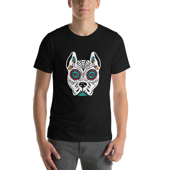 Day Of The Dead Dog, Dia De Los Muertos Dog, Day Of The Dead Dog Pitbull, Dia De Los Muertos Dog Pitbull, Dia De Los Muertos Perro Pitbull, Unisex T-Shirt