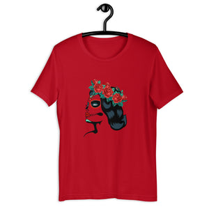 Day Of The Dead Fashion - Sugar Skull Flower Crown - Halloween Costume - Dia De Los Muertos - Fall Shirt - Unisex Graphic TeeShort-Sleeve Unisex T-Shirt